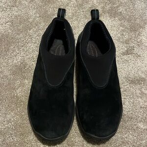 Merrell Black Slip-On Suede Loafers